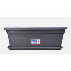 3 Sets Of Rectangular Plastic Flower Pot 6 * 15 Inches With Tray