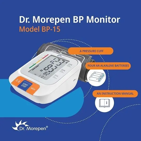 3 Year Warranty Dr. Morepen Electronic Digital Automatic Blood Pressure Monitor Machine BP Measuring Set With USB-Port Having Charging Option - Image 4