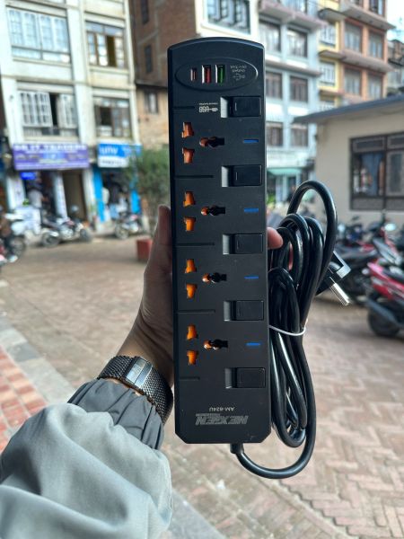 3000W | 3M Cable | 4 Outlets + 2 USB + 1 Type C Port | Pure Copper Wire | Fast Charging Extension Socket USB and Type C | Multiplug
