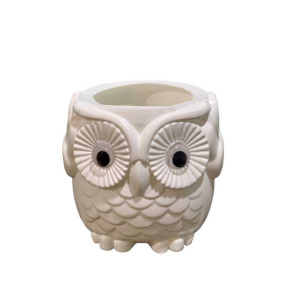 2Pcs 3.5 Inch Owl Shaped  Flowerpot for Home Office Desk Shelf Garden Patio Balcony Decor