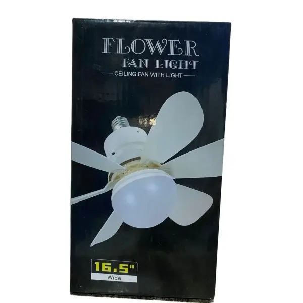 30W Flower Fan Light And 60W Drn Ceiling Fan Light E27 With Remote Control | Warm | White | Natural Light - Image 4