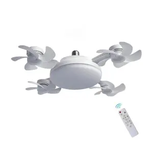 30W Flower Fan Light And 60W Drn Ceiling Fan Light E27 With Remote Control | Warm | White | Natural Light