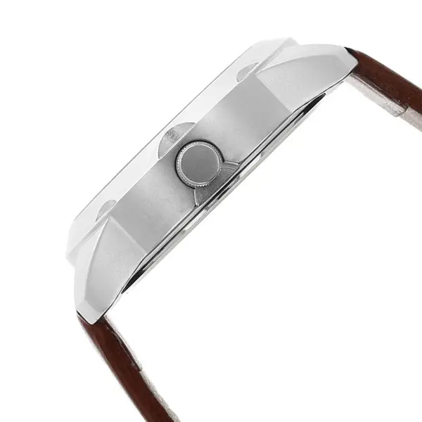 Fastrack Quartz Analog Silver Dial Leather Strap Watch for Guys - Image 3