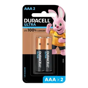 Duracell Ultra Alkaline 1.5V AAA Battery (Pack of 2) By Mitrata