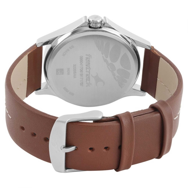 Fastrack Quartz Analog Blue Dial Leather Strap Watch for Guys - Image 4