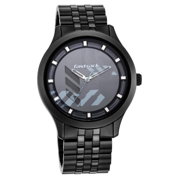 Fastrack Gamify Quartz Analog Grey Dial Metal Strap Watch for Guys - Image 2