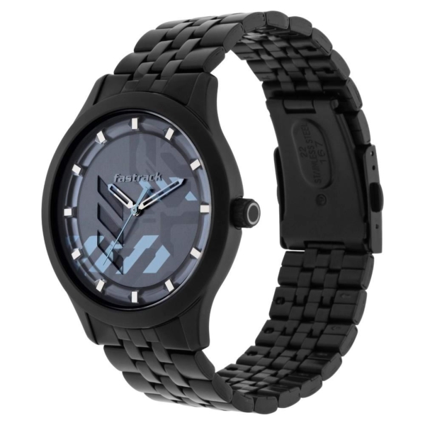 Fastrack Gamify Quartz Analog Grey Dial Metal Strap Watch for Guys - Image 3