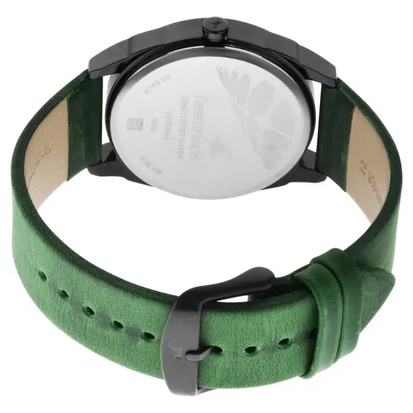 After Dark Black Dial Leather Strap Watch for Guys - Image 6