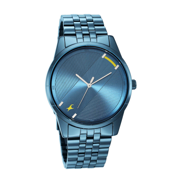 Fastrack Stunners Quartz Analog Blue Dial Metal Strap Watch for Guys - Image 2