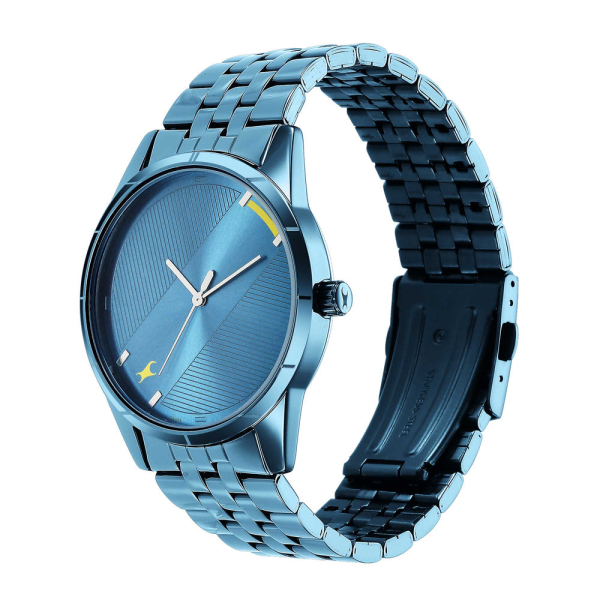 Fastrack Stunners Quartz Analog Blue Dial Metal Strap Watch for Guys - Image 3