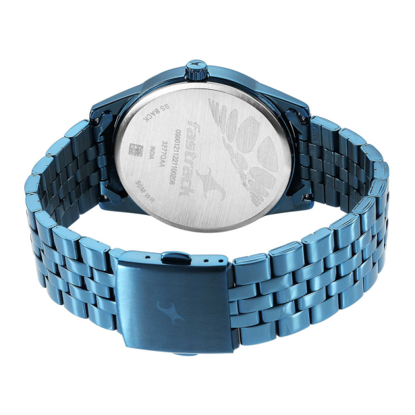 Fastrack Stunners Quartz Analog Blue Dial Metal Strap Watch for Guys - Image 5