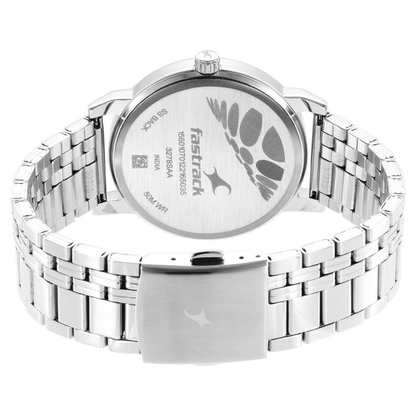 Fastrack Stunners Quartz Analog Green Dial Metal Strap Watch for Guys - Image 6