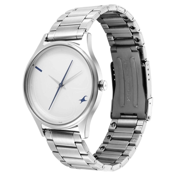 Fastrack Stunners Quartz Analog Silver Dial Metal Strap Watch for Guys - Image 3
