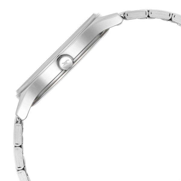 Fastrack Stunners Quartz Analog Silver Dial Metal Strap Watch for Guys - Image 4