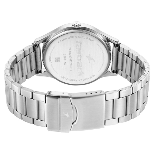 Fastrack Stunners Quartz Analog Silver Dial Metal Strap Watch for Guys - Image 5