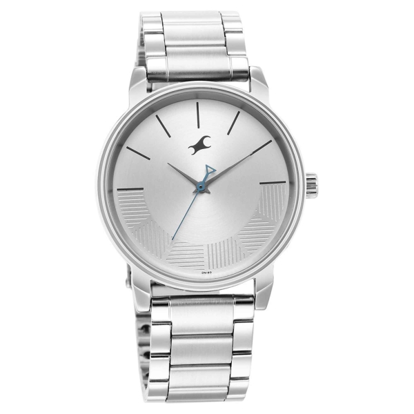 Fastrack Stunners Quartz Analog Silver Dial Metal Strap Watch for Guys - Image 2