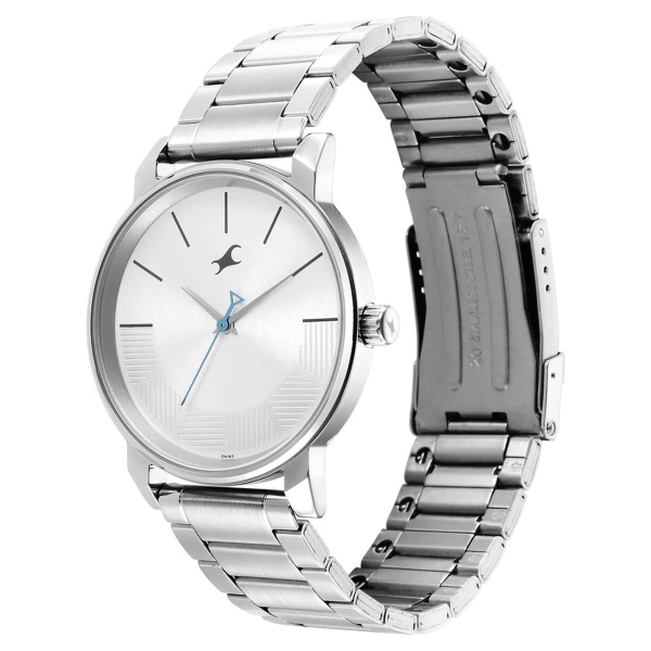 Fastrack Stunners Quartz Analog Silver Dial Metal Strap Watch for Guys - Image 3