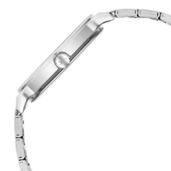 Fastrack Stunners Quartz Analog Silver Dial Metal Strap Watch for Guys - Image 4