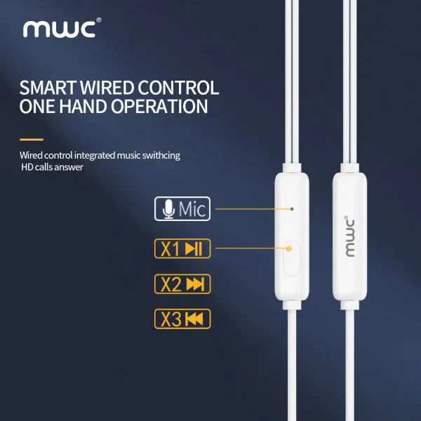 MWC MWE50 | Hi-Fidelity Wired Out-Ear Earphone | 14.2mm Dynamic Speaker | 1.2m TPE Cable | 3.5mm Audio Pin | Deep & Clean Bass | 6 month Warranty - Image 4