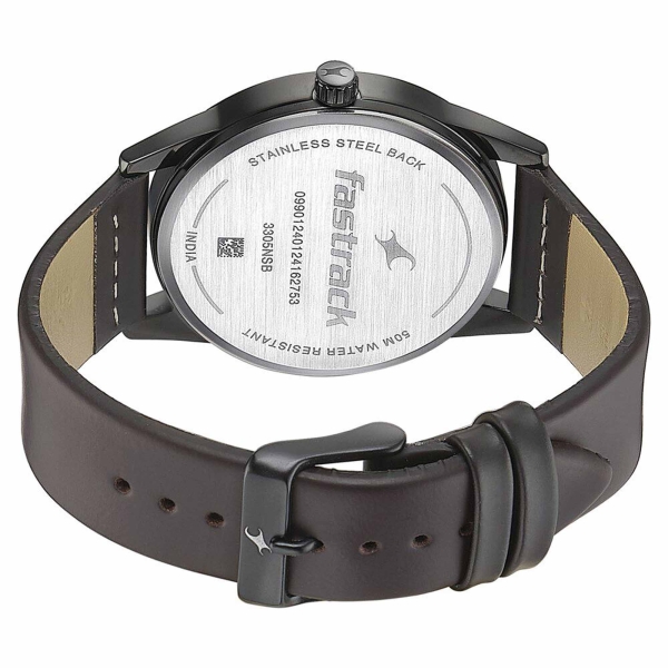 Fastrack Stunners Quartz Analog Green Dial Leather Strap Watch for Guys - Image 5