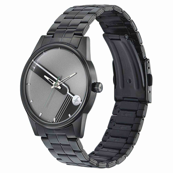 Fastrack Stunners Quartz Analog Grey Dial Stainless Steel Strap Watch for Guys 3305NM02 - Image 3