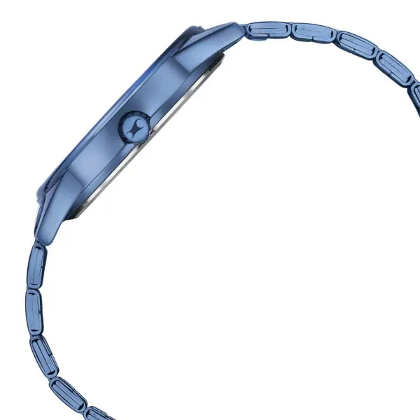 Fastrack Stunnerse Quartz Analog Blue Dial With Blue Metal Strap Watch for Guys - Image 4