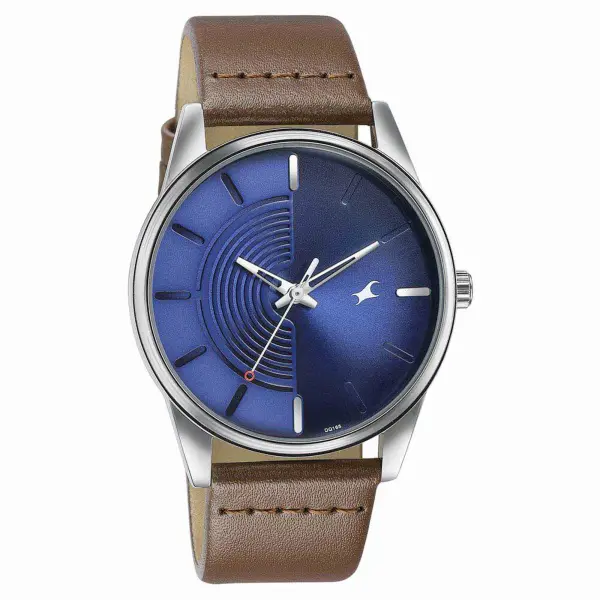 Fastrack Stunners Quartz Analog Blue Dial Leather Strap Watch for Guys - Image 2