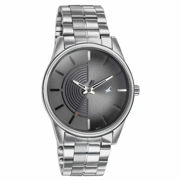 Fastrack Stunners Quartz Analog Grey Dial Stainless Steel Strap Watch for Guys 3305SM02 - Image 2