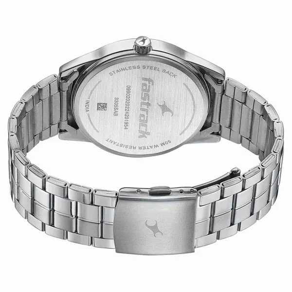 Fastrack Stunners Quartz Analog Grey Dial Stainless Steel Strap Watch for Guys 3305SM02 - Image 5