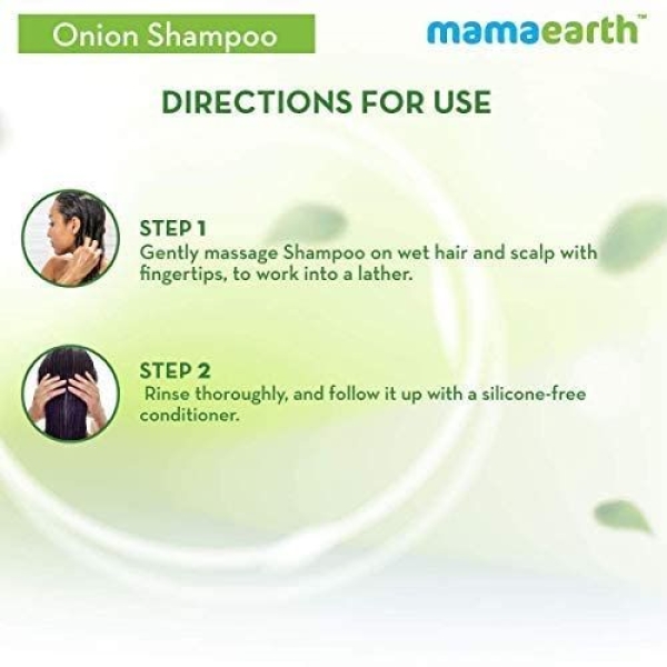Mamaearth Onion Shampoo For Hair Fall Control With Onion Oil & Plant Keratin, 400 Ml - Image 5