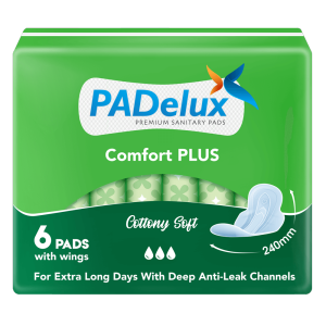 PADelux Sanitary Pads Comfort Plus, 240mm- 6Pads
