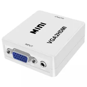 HDMI To VGA Converter Adopter With Audio Use For PS4, PS3, PS5, X-Box, Laptop, Setup Box, Smart Box