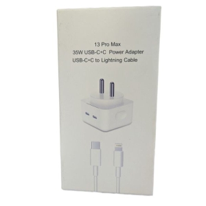 35W Dual USB -C+C Power Adapter With 1m USB-C To Lighting Cable