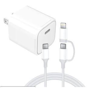 35W USB-C Power Adapter With USB - C To Type-C and Lightning Cable
