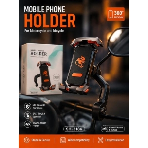 360° Rotating Motorcycle & Bicycle Mobile Phone Holder | Anti-Slip Shockproof Bike Phone Mount