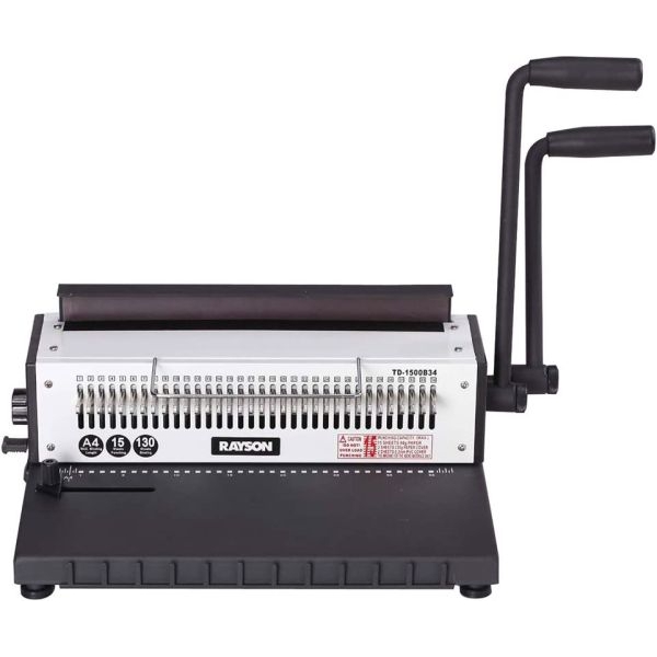 Rayson TD-1500B34 Binding Machine, Square Size Holes, 3:1 Sturdy Metal Construction  By Mitrata - Image 3