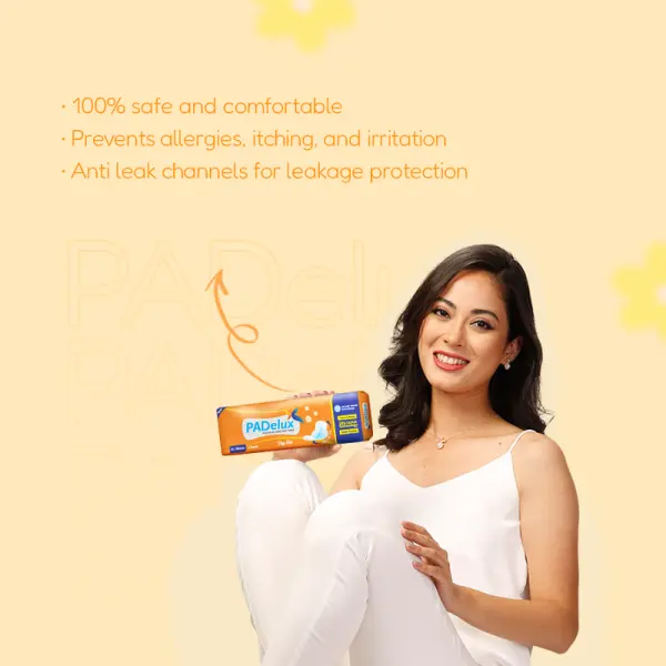 PADelux Sanitary Pads Dry Feel, 280mm- 6Pads (pack of 6) - Image 3