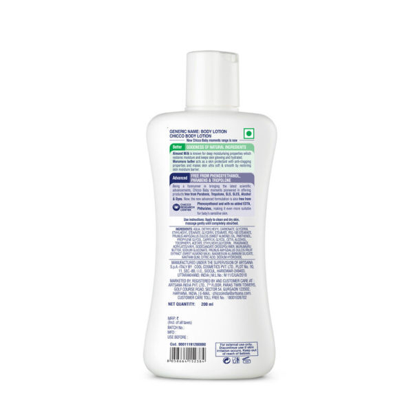Chicco Body Lotion 200ml Baby Moments - Image 3