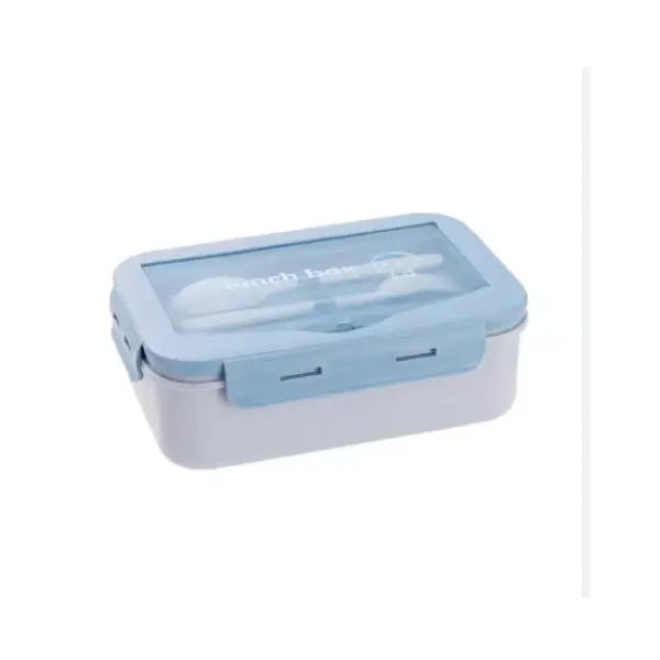 900ml Sealed Four Sided Buckle Lunch Box Easy to Carry Fork Spoon Independent Dipping Tray - Image 5
