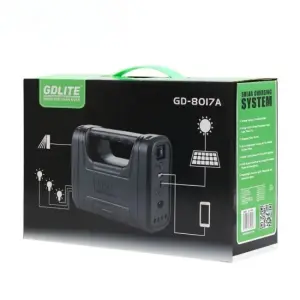 GDLITE Solar Lighting Kit Inverter Light With Solar Charging System With 3 Bulbs GD-8017A Emergency Solar Light