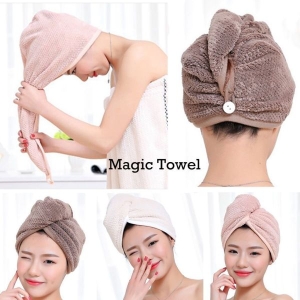 New Quick Dry Head Shower Cap Towel Hair Wrap Soft Microfibre Bath Turban