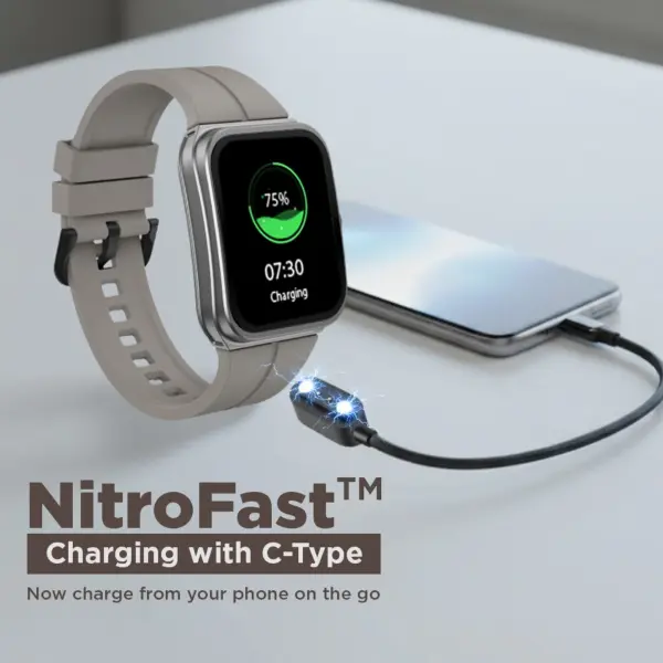 Fastrack VOX Neo Smartwatch 4.8CM Ultra Vu Display, Offline Voice Commands, Functional Crown, IP68, Multiple Menu Styles - Image 4