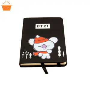 KOJA BTS Bangtan Boys BT21 Single Notebook PU Pocketbook Diary Book School Office Supplies