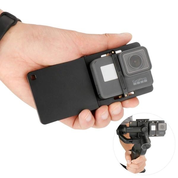 Action Camera Adapter Aluminum Alloy Switch Mount Plate Solid Handheld Gimbal Adapter Mount - Image 3