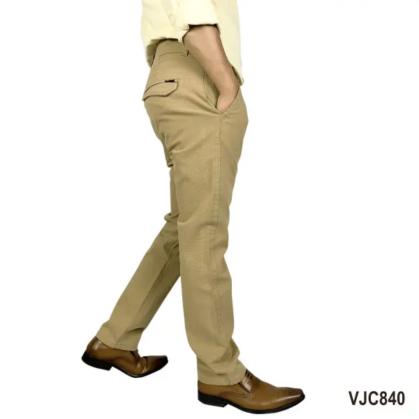 VIRJEANS (VJC840) Stretchable Cotton Chinos Pant For Men-Khaki - Image 5