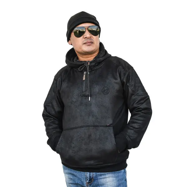 VIRJEANS (VJC785) Winter Hoddie For Men-Black - Image 2