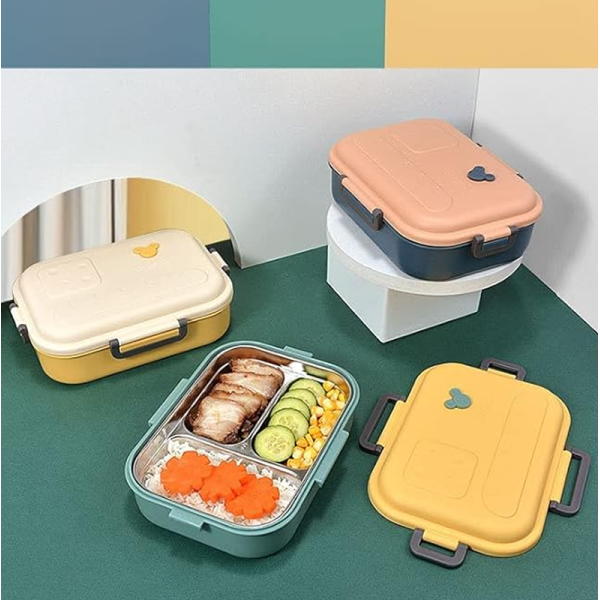 KOJA Insulated Stainless Steel Lunch Box for Kids Tiffin Box for School 3 - Image 2