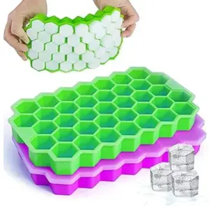 39 Hexagon Shape Stackable Silicone Ice Tray for Freezer