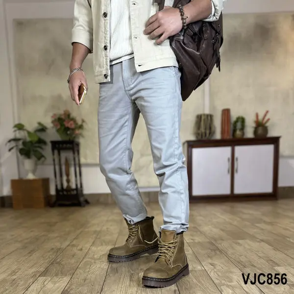 VIRJEANS (VJC856) Stretchable Cotton Straight Pant For Men- Blue - Image 4