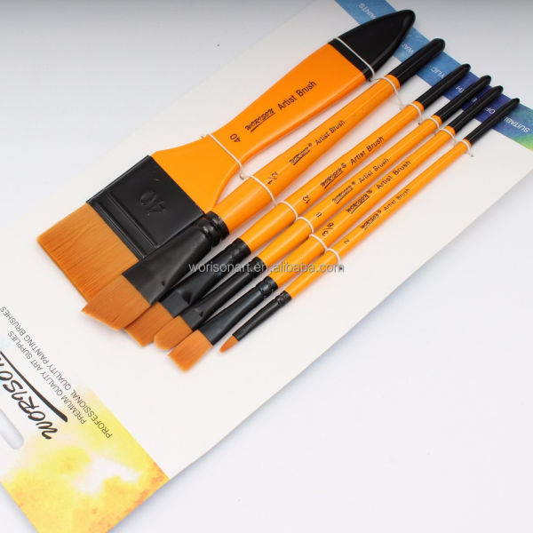 Worison Nylon Hair Artist Paint Brush Set of six Brushes By Mitrata - Image 2